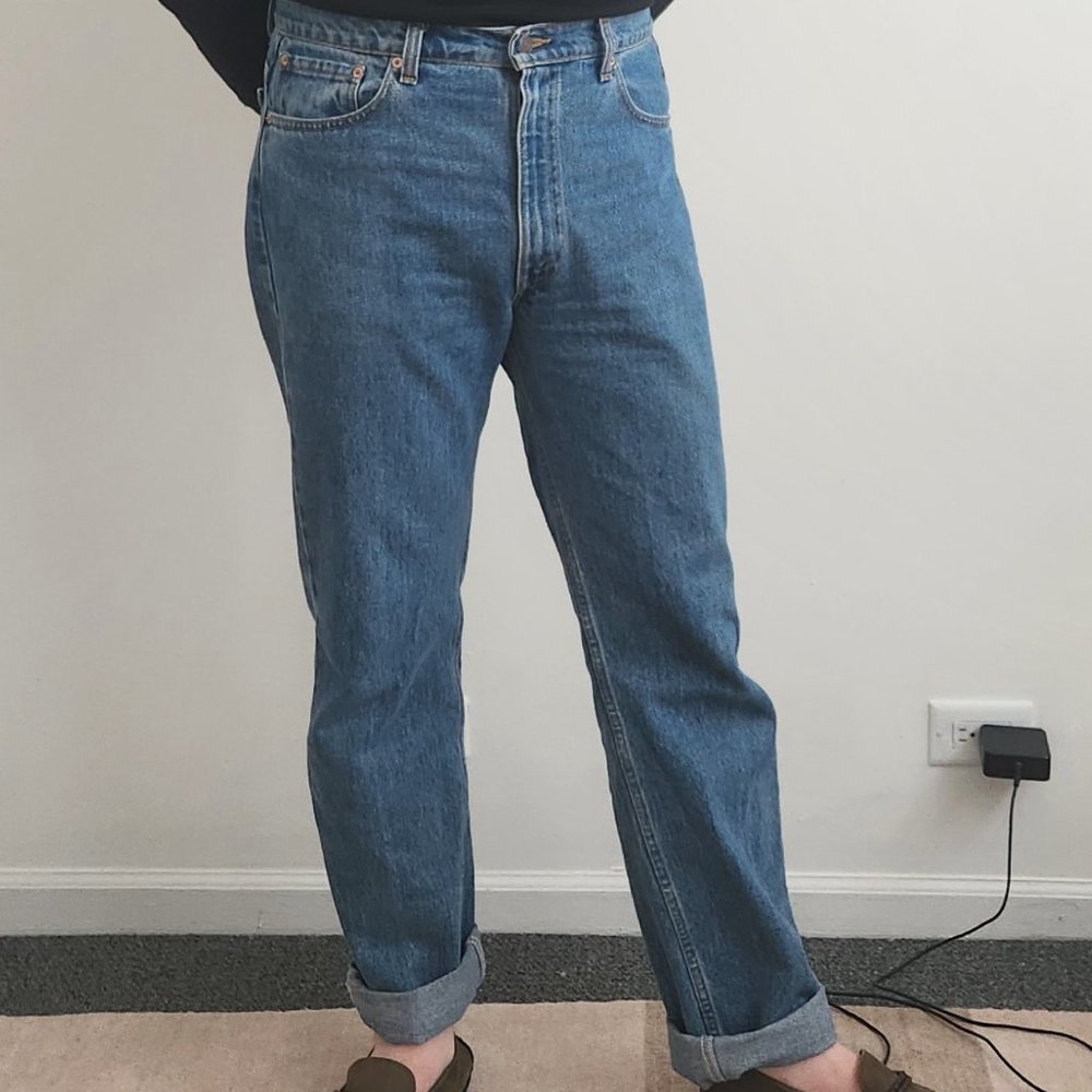 Levis 505 100% Cotton High Waisted Denim Jeans